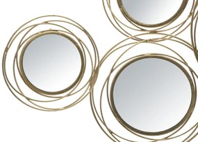 Specchio Rotondo in Metallo Dorato cm 124,5x4x53,5