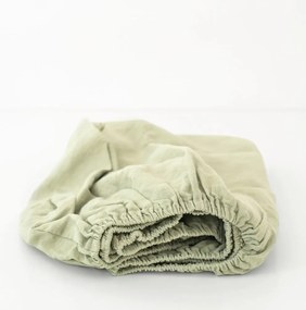 Lenzuolo di lino verde per bambini Natura, 60 x 120 cm Sage - Linen Tales