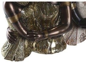 Statua Decorativa DKD Home Decor Beige Dorato Marrone Resina Coloniale Africana (20 x 14,5 x 33 cm) (3 Unità)
