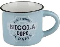 Tazzina caffè con nome Nicola in gres porcellanato