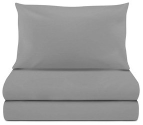 Completo letto 1 piazza e mezza grigio scuro Sugar