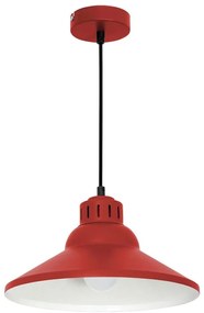 Lampadario a sospensione con filo WORKS 1xE27/15W/230V rosso