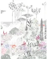 Isidore Leroy Carta da parati panoramica Jardin de France - Gris Vert Panel B