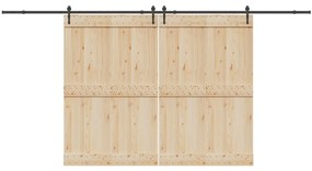 Kit Di Binari Per Porte Scorrevoli 427 Cm Acciaio Nero /