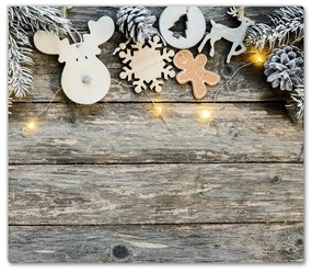 Tagliere in vetro Albero di Natale Decorazione dei regali di Natale 60x52 cm