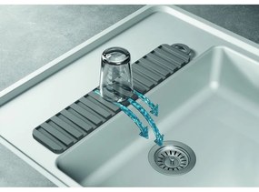 Tappetino scolapiatti grigio in plastica 42x8 cm Gravity – Metaltex