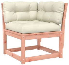 Set divani giardino 7 pz con cuscini legno massello di douglas