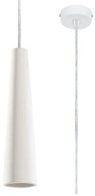 Lampada a sospensione bianca con paralume in ceramica ø 8 cm Alverna - Nice Lamps