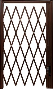 Grata di sicurezza con anta a battente  blindato DibiBlind, in acciaio verniciato marrone 80 x 155 cm