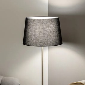 Brilagi - Lampada da terra LED CERIA 1xE27/40W/230V Ø 30 cm nero/cromo opaco