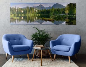 Quadro su tela – Magnifico panorama montano sul lago