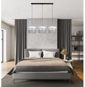 Lampadario su corda CORAL 3xE27/60W/230V  bianco/grigio