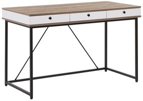 Set di mobili da ufficio legno chiaro e nero FOSTER/HINTON Beliani