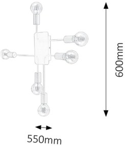 Rabalux 2103 - Lampadario fisso LANNY 6xE27/15W/230V