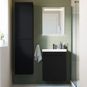 Mobile sottolavabo e lavabo Remix per vasca centrale nero opaco L 45 x H 58 x P 33 cm, 1 anta