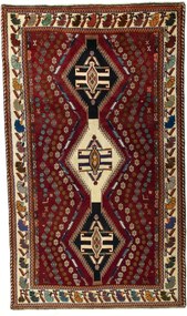 Shiraz Tappeto persiano 270 x 160 Rosso (Iran) Annodato A Mano