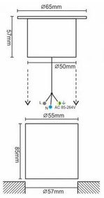 Lampada LED segnapasso da esterno LED/4W/85-264V IP67 2800K
