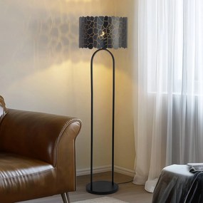 Lampada da terra Aralena Lindby, Nero, Soggiorno / Sala da pranzo, Metallo, Moderno, Lampada da terra