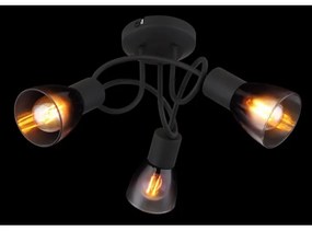 Globo 54312-3D - Lampadario a plafone SATELLA 3xE14/25W/230V nero