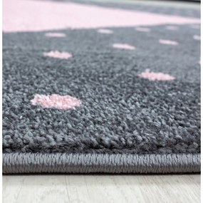 Tappeto per bambini rosa e grigio 160x230 cm Bambi - Ayyildiz Carpets