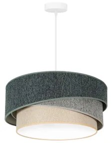 Duolla-Lampadario a sospensione con filo KOBO ECO REC. 1xE27/15W/230V diametro 45 cm verde/grigio/color crema