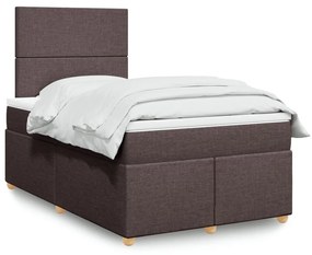 Giroletto A Molle Con Materasso Marrone Scuro 120x200cm Tessuto /