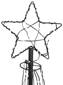 Lampada da terra natalizia albero nero 150 cm con LED e timer IP44 - Ugoku