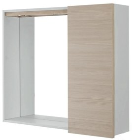 Specchio Contenitore 70x60 Cm Un'Anta Con Illuminazione Led Feridras "Stella" Larice