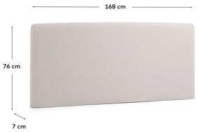 Kave Home - Testiera sfoderabile Dyla beige per letto da 150 cm
