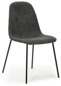 Set di sedie da pranzo grigio scuro 4 pz Renne - Marckeric