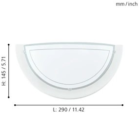 Eglo 83154 - Lampada da muro PLANET 1 1xE27/60W/230V