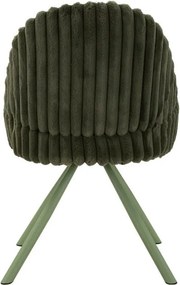 Set di sedie da pranzo verde imbottite con braccioli 2 pz Stockholm – Mauro Ferretti