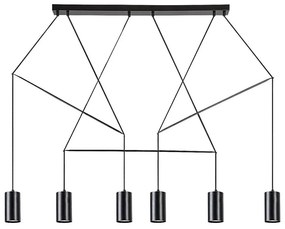 Rabalux 72018 - Lampadario a sospensione ASLAUG 6xGU10/50W/230V