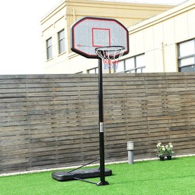 Costway Canestro da basket con ruote portatile e regolabile in altezza da 220 a 305 cm