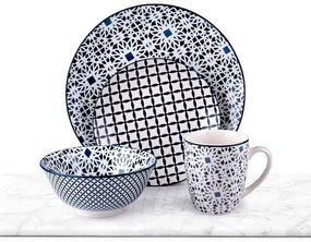 Servizio di Piatti Alpina Multicolore Ceramica 16 Pezzi (4 Unità)