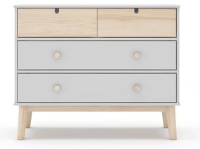 Cassettiera bassa bianca per bambini 100x81 cm Estefania - Marckeric