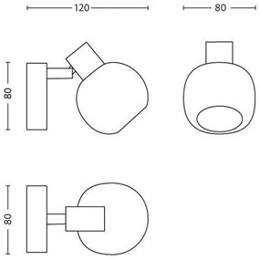 Philips Massive 55810/11/PN - Faretto da muro HOSTA 1xG9/28W/230V