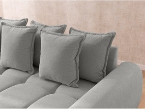 Divano angolare grigio chiaro (con penisola a destra/con chaise lounge) Albane – Ropez