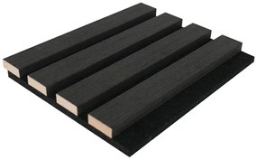 Pannello da parete acustico Finitura legno Antracite Set da 3,12m² Lotto di 2 pezzi - PENCIA