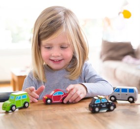 Set di mini macchine in legno - 4 pezzi