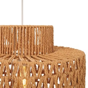 MAXLIGHT P0587 - Lampadario a sospensione con filo RAFFLE 1xE27/15W/230V diametro 40 cm marrone