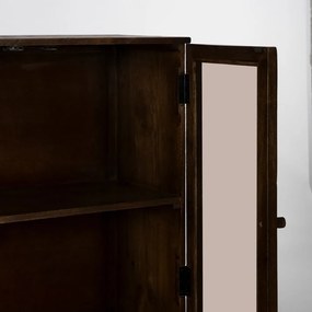 Vetrina marrone in mango massiccio 80x140x40 cm Ravi – Ixia