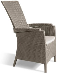 Keter sedia da giardino reclinabile vermont cappuccino 238449