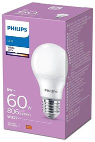 Lampadina LED Philips A60 E27/8W/230V 3000K