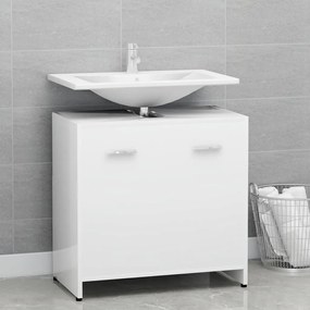 Armadio Da Bagno Bianco 60x33x61 Cm İn Legno Multistrato /