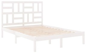 Giroletto bianco in legno massello 135x190 cm double