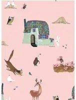 KEK Amsterdam Carta da parati Forest Animals - Pink