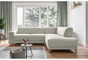 Divano angolare beige allungabile e con contenitore (penisola a destra/a L) Classy Sophie – Miuform