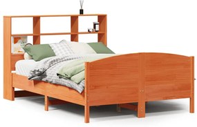 Letto libreria senza materasso marrone cera 140x200 cm in pino