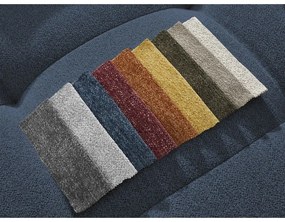 Divano angolare blu allungabile/con contenitore (con penisola a sinistra/con chaise lounge) con rivestimento in ciniglia Roxelane – Bobochic Paris